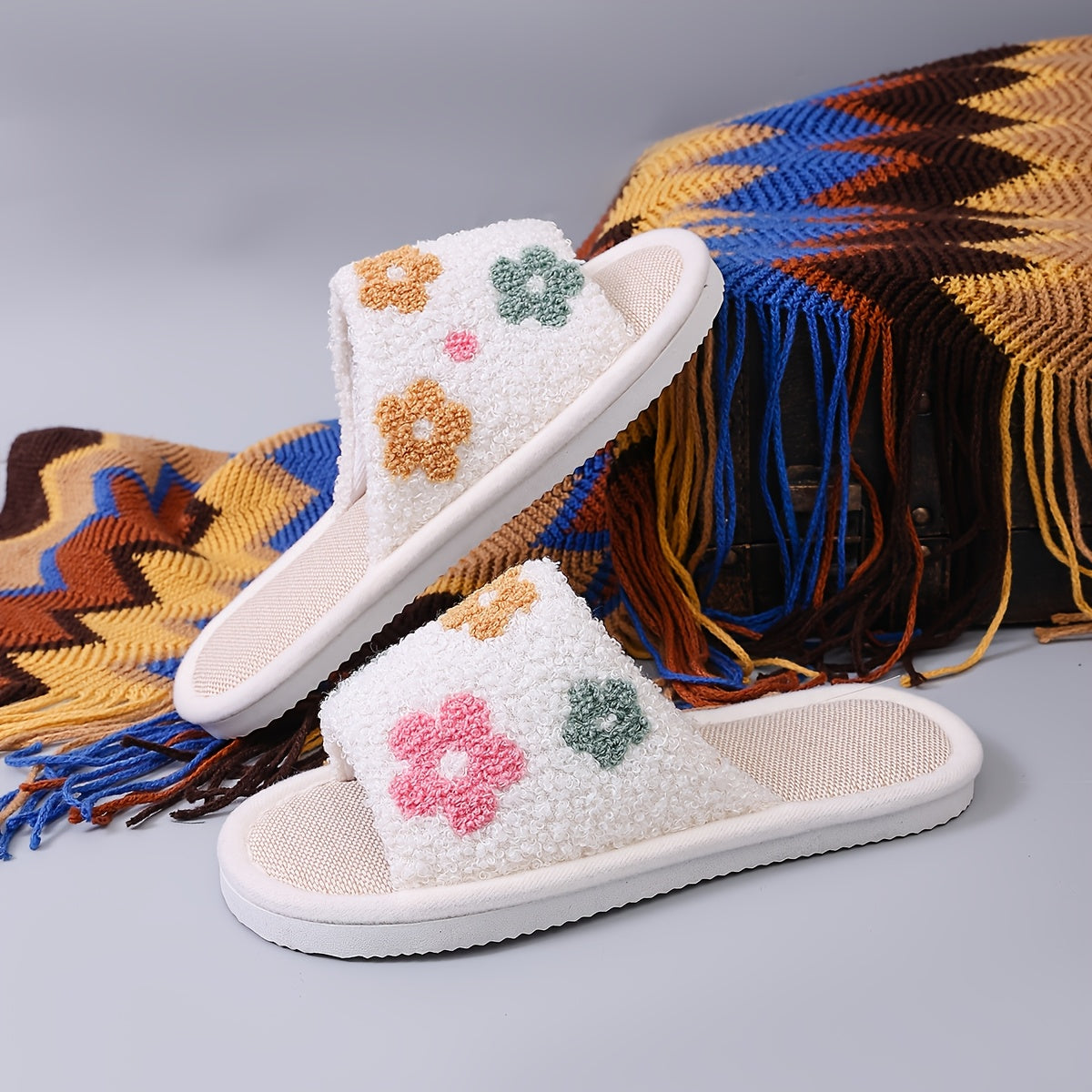 Floral House Slippers