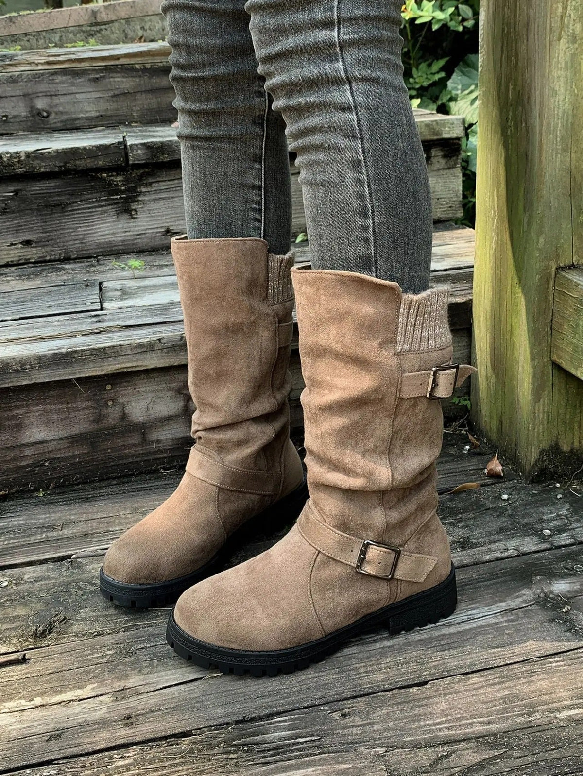 Mid-Calf Cowboy Style Boots