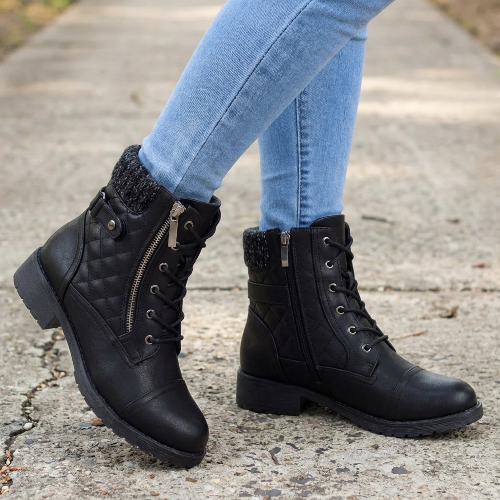 ⏐Leather Ankle Boots