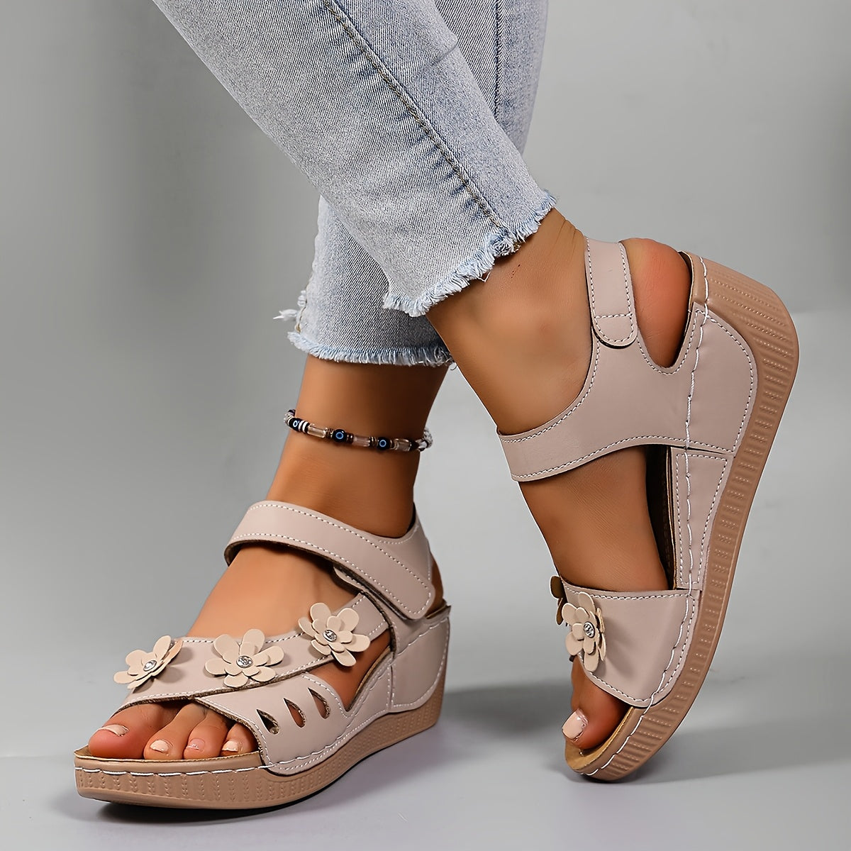 Floral Wedge Sandals
