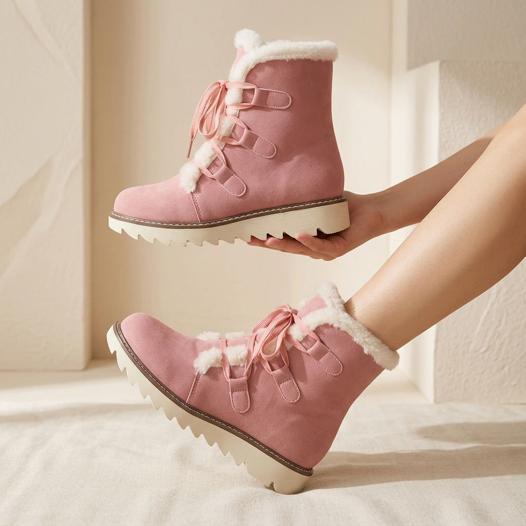 Lace-Up Snow Boots