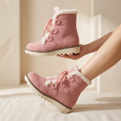 Lace-Up Snow Boots