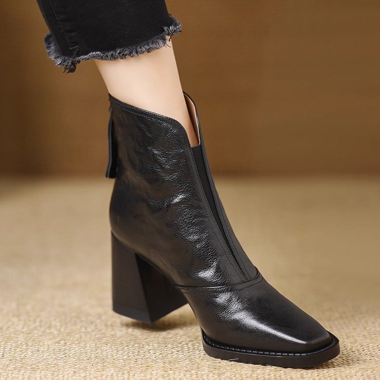 Square Toe Ankle Boots