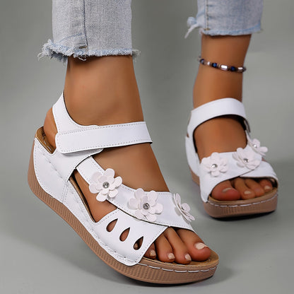 Floral Wedge Sandals