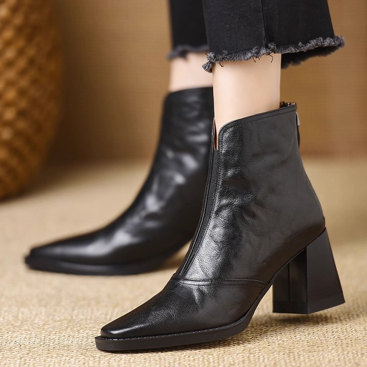 Square Toe Ankle Boots