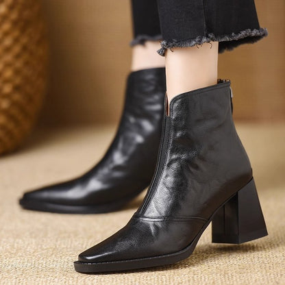 Square Toe Ankle Boots
