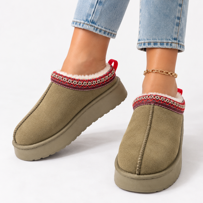 Women's Winter Slippers – Warm Fur Lined Slip On House Shoes