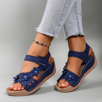 Floral Wedge Sandals