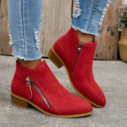 Low Heel Ankle Boots