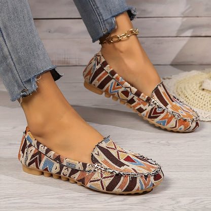 Patterned Ballet Flats for Women
