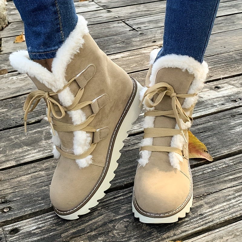 Lace-Up Snow Boots
