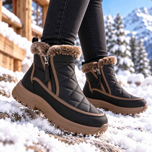 Women's Waterproof Fur Lined Snow Boots