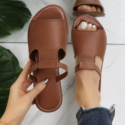 Womens Open Toe Slides