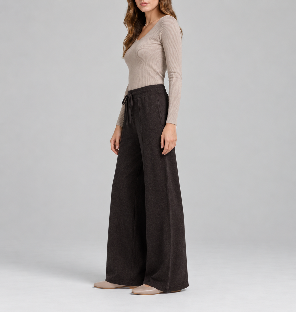 Women's Soft Wide Leg Drawstring Lounge Pants