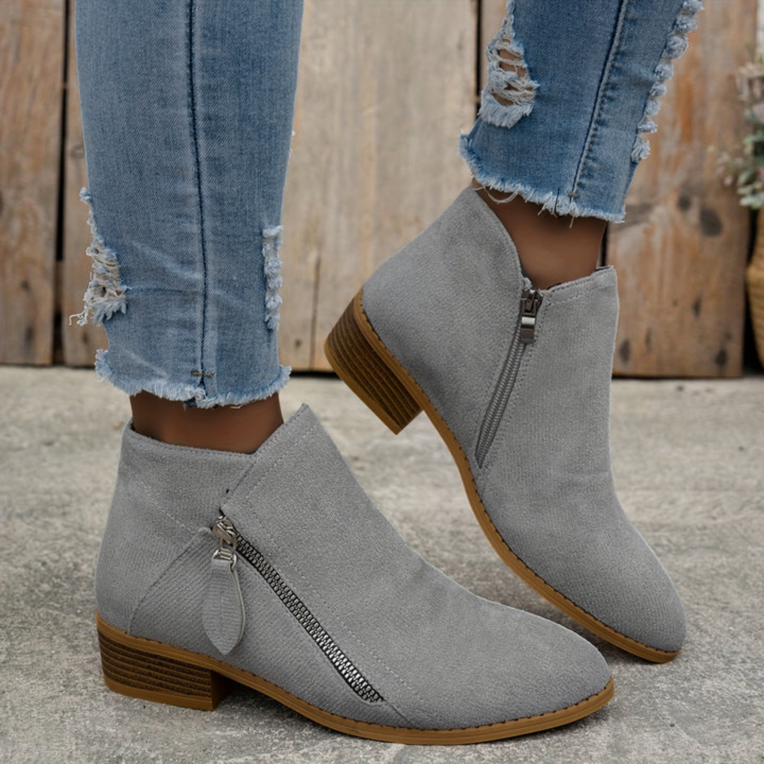 Low Heel Ankle Boots