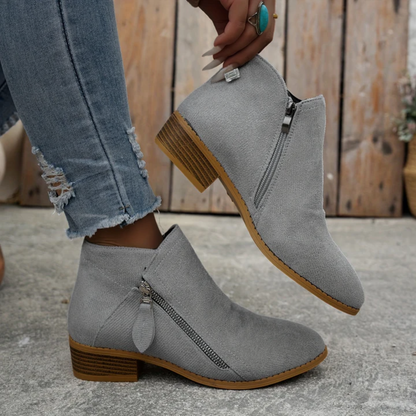 Low Heel Ankle Boots