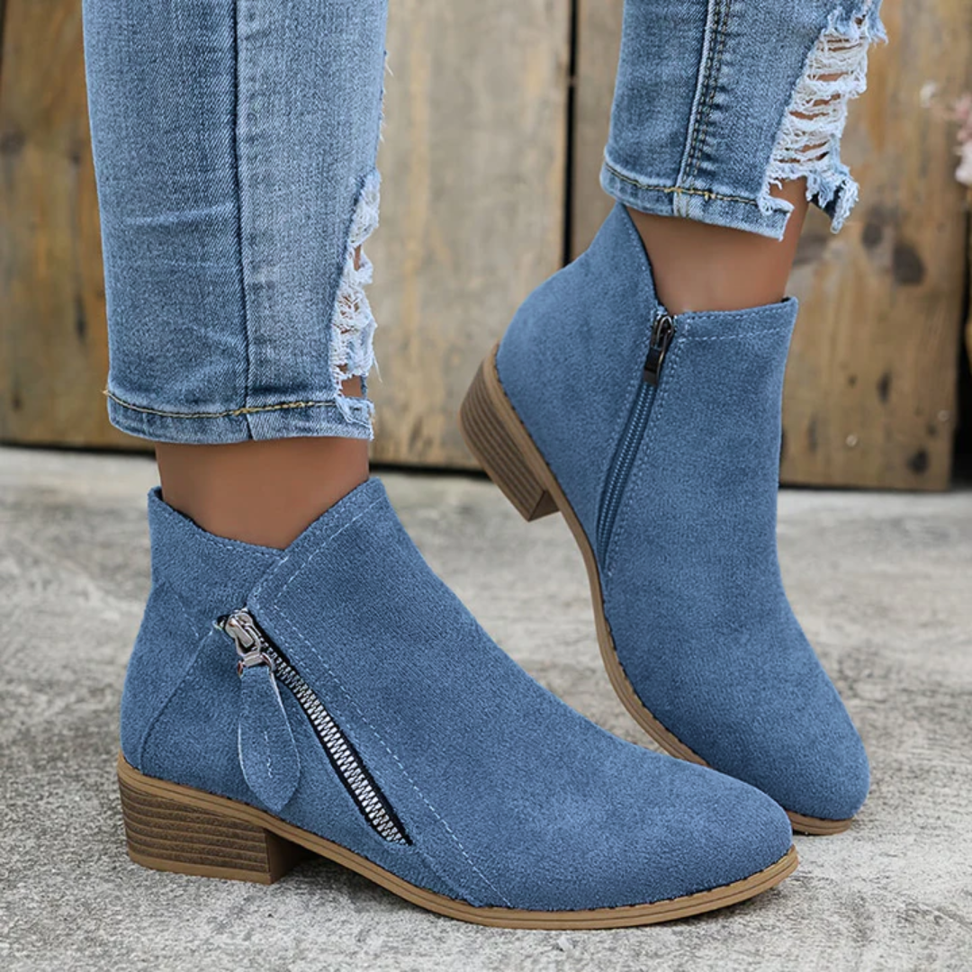 Low Heel Ankle Boots