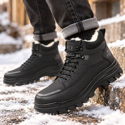 Men's Fleece Lined Leather Winter Boots