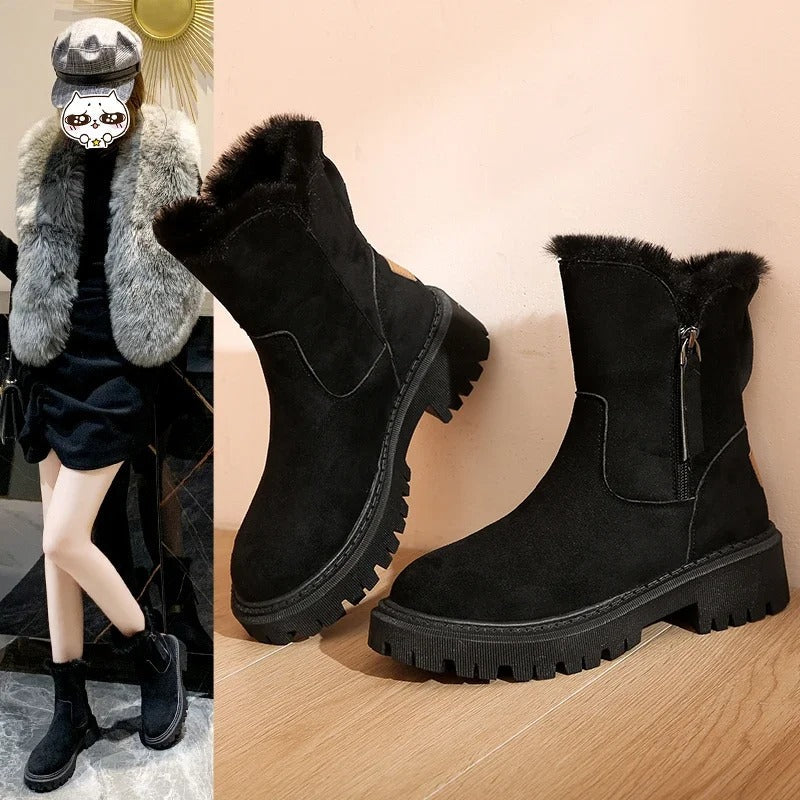 Suede Snow Boots