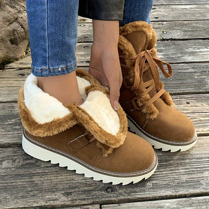 Lace-Up Snow Boots