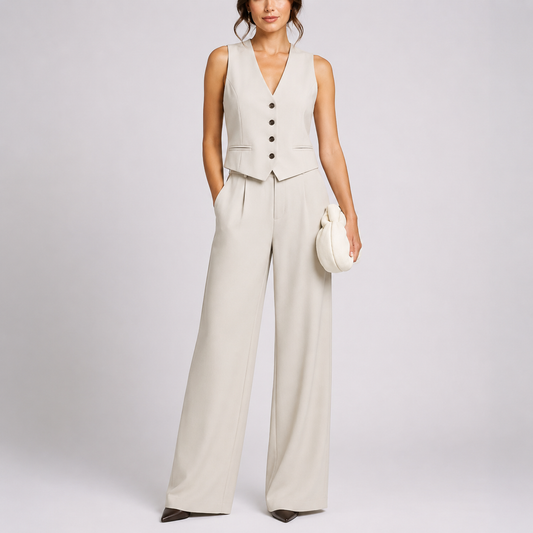 Women's Tailored Two-Piece Jumpsuit Set