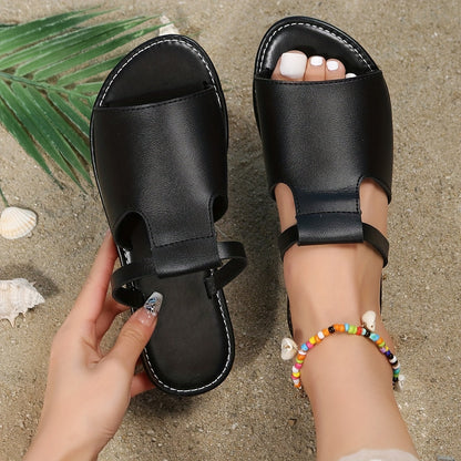Womens Open Toe Slides