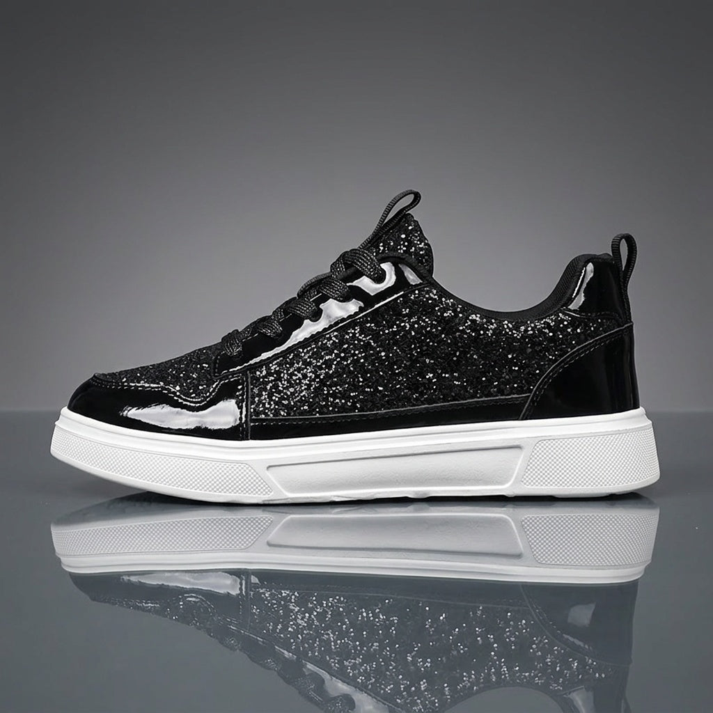 Black Glitter Sneakers
