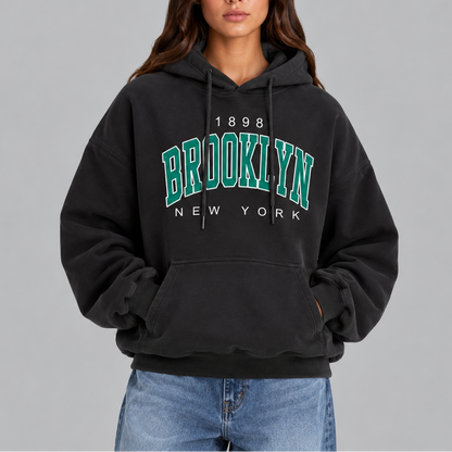 Women's  Brooklyn Oversized Hoodie – Casual Pullover Sweatshirt with Pockets