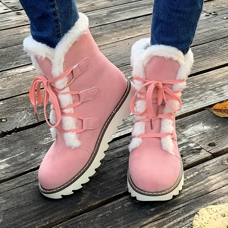 Lace-Up Snow Boots