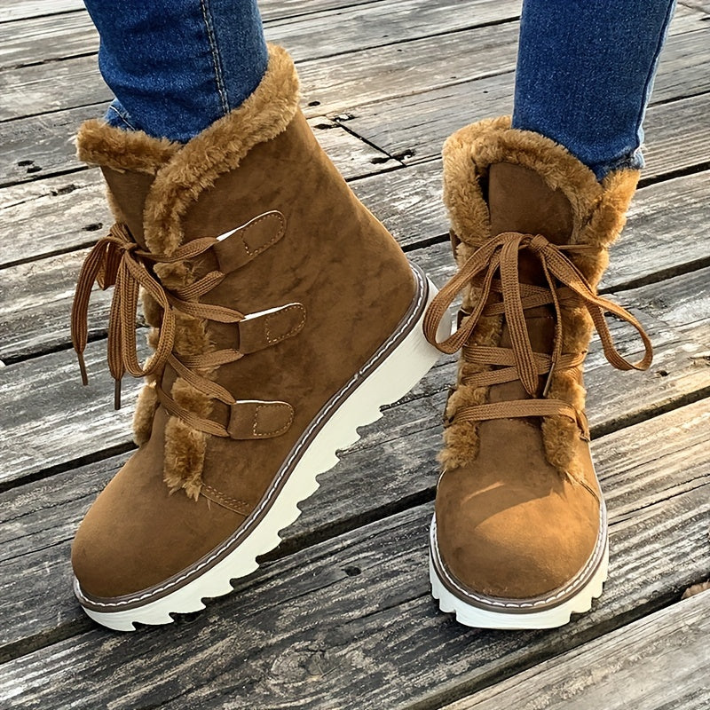 Lace-Up Snow Boots