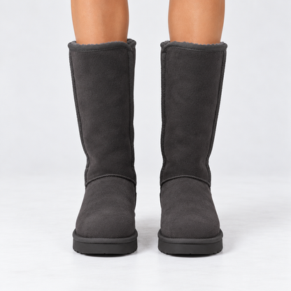 Women's Tall Winter Boots – Faux Fur and Suede Finish