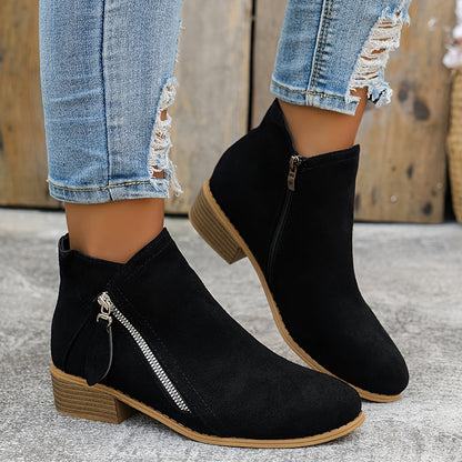 Low Heel Ankle Boots