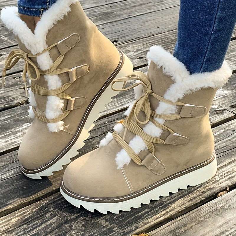 Lace-Up Snow Boots