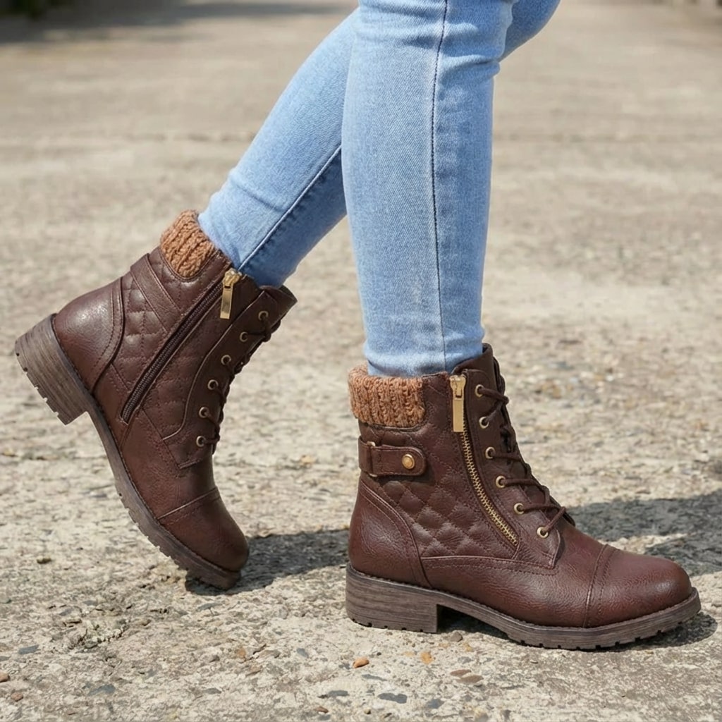 ⏐Leather Ankle Boots