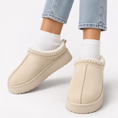 Women's Winter Slippers – Warm Fur Lined Slip On House Shoes