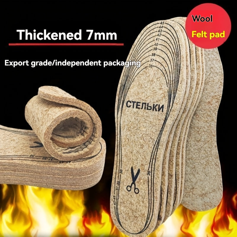 Wool Felt Insoles 3-Pack