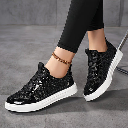 Black Glitter Sneakers