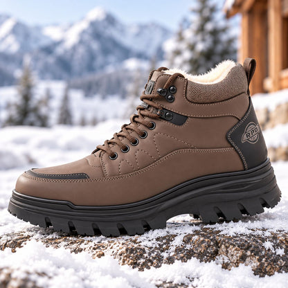 Men's Fleece Lined Leather Winter Boots