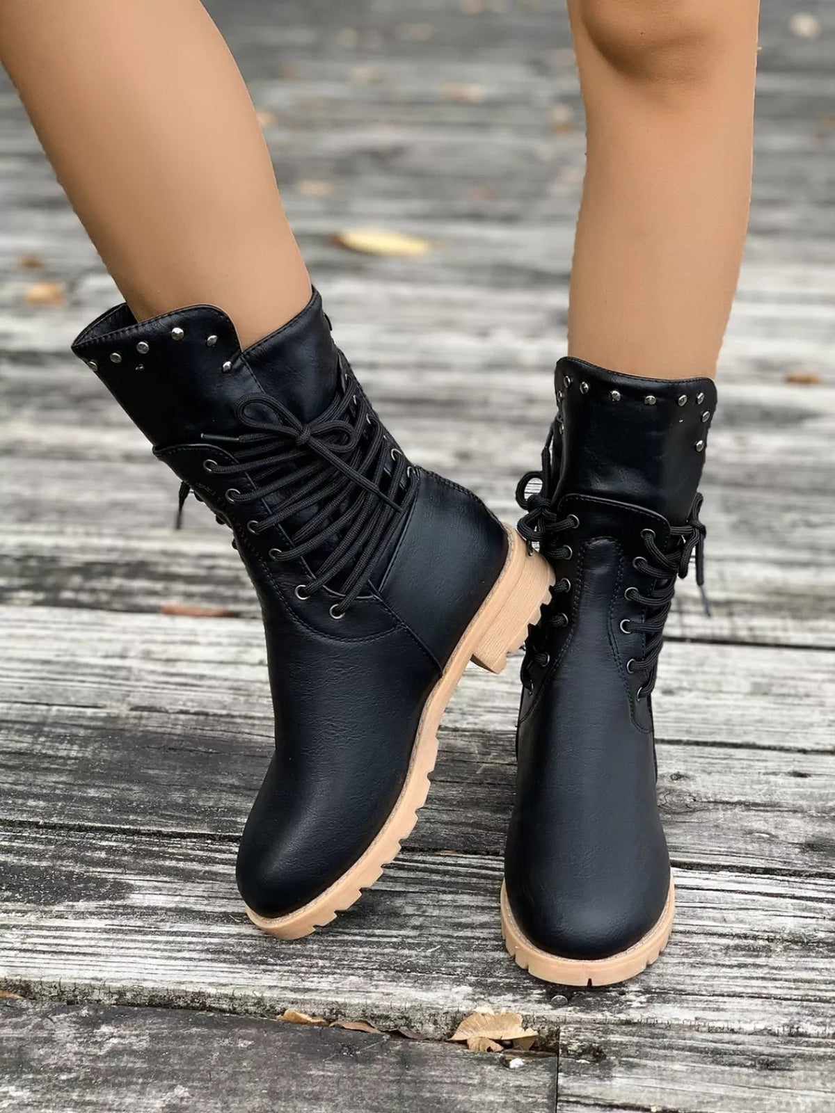 Round Toe Platform Boots