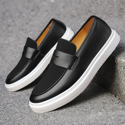 Men's Black Leather Loafers