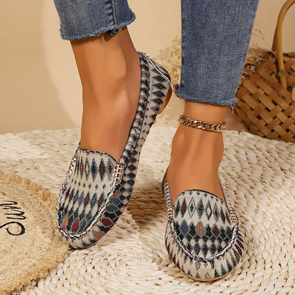 Patterned Ballet Flats for Women