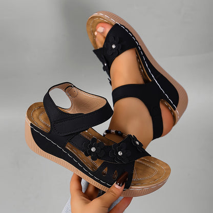 Floral Wedge Sandals