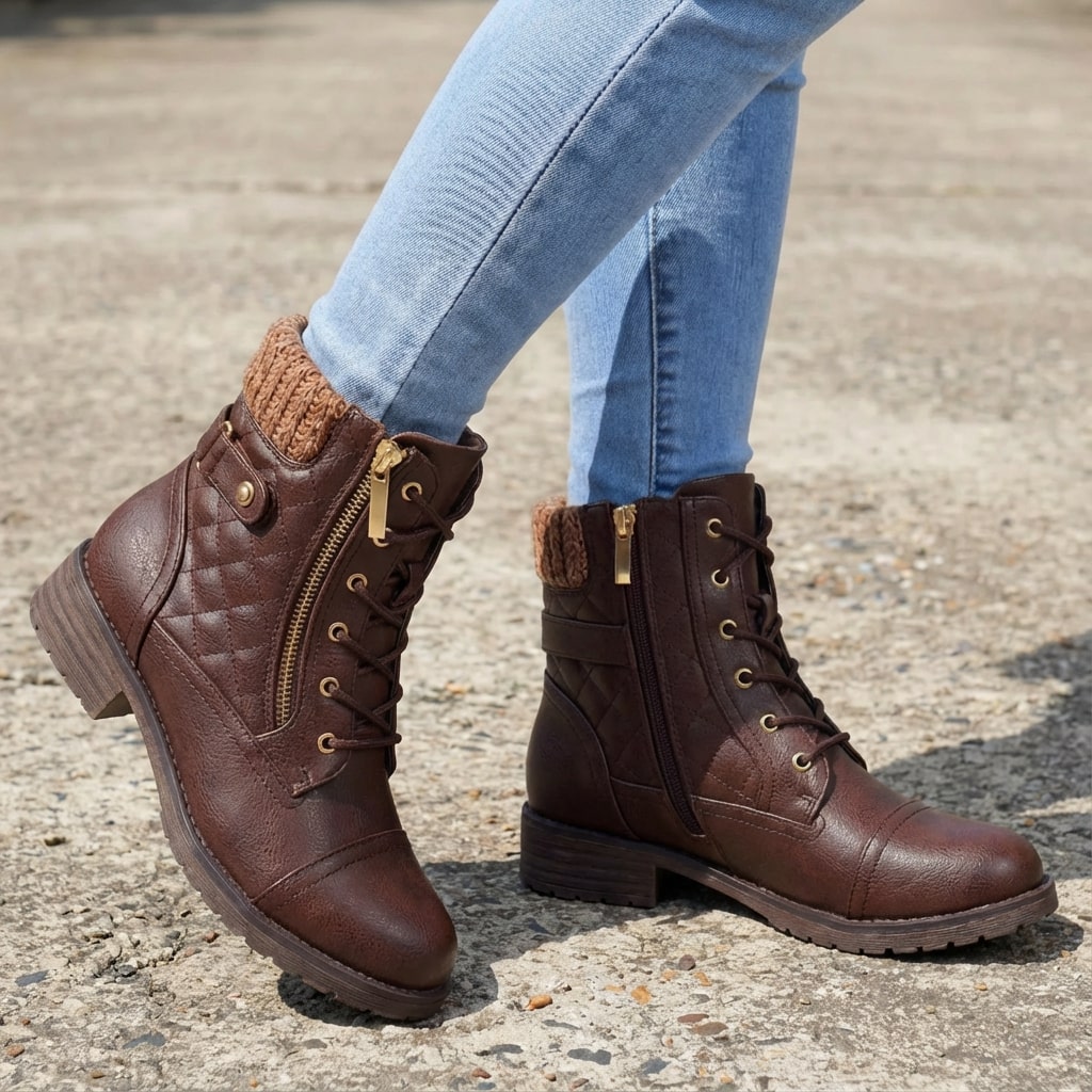 ⏐Leather Ankle Boots