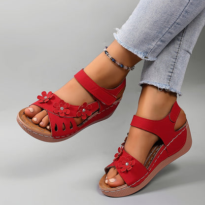 Floral Wedge Sandals