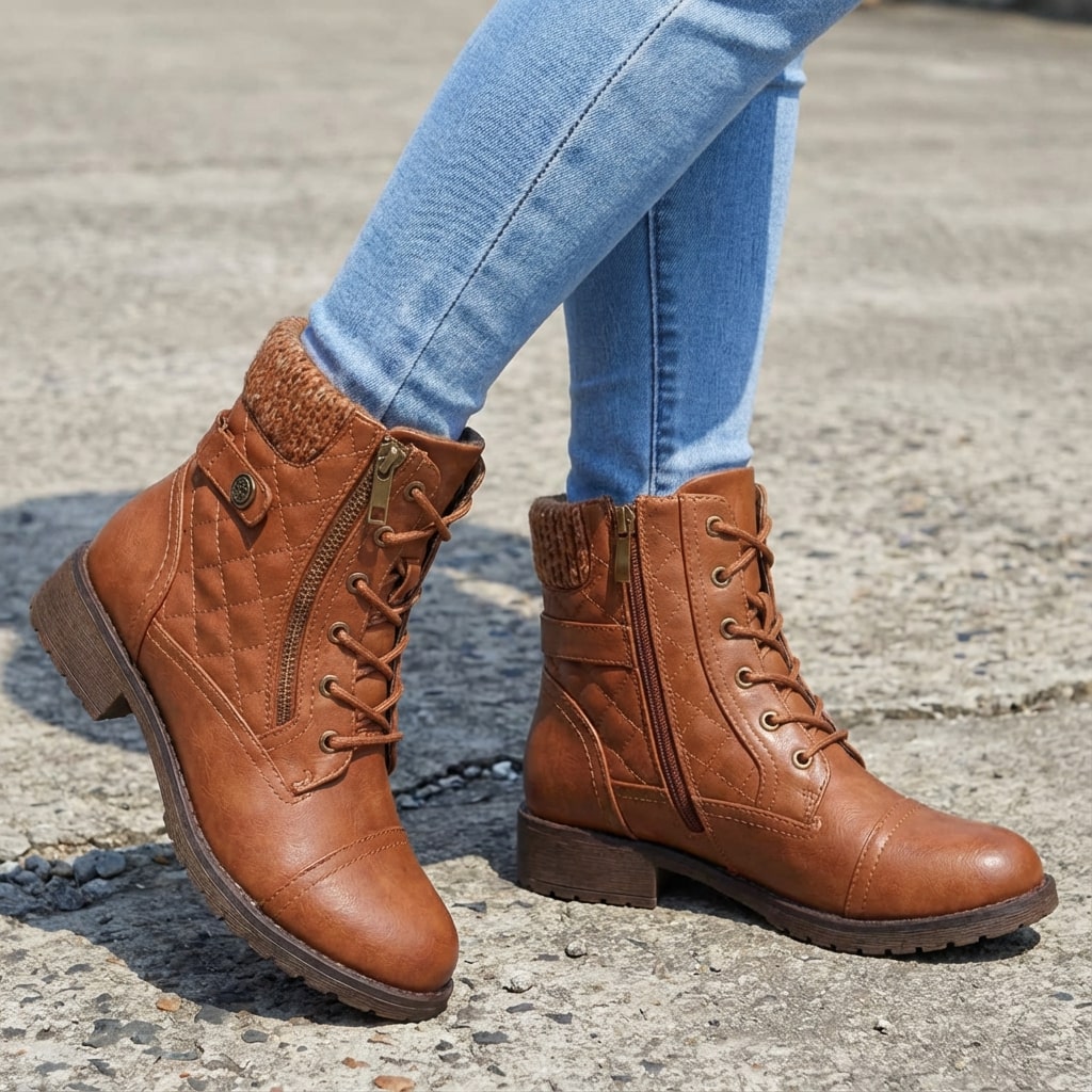 ⏐Leather Ankle Boots