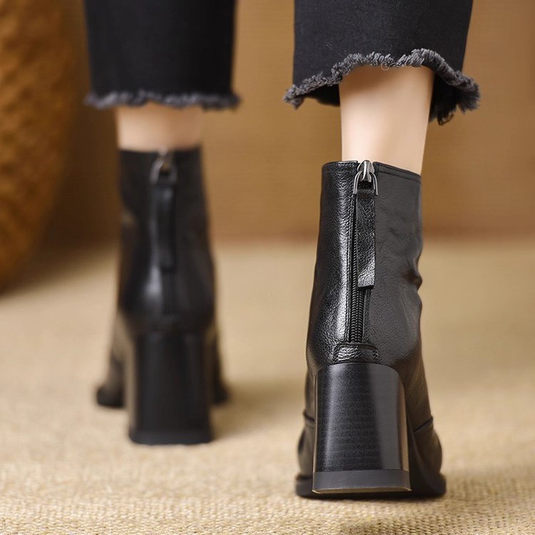 Square Toe Ankle Boots