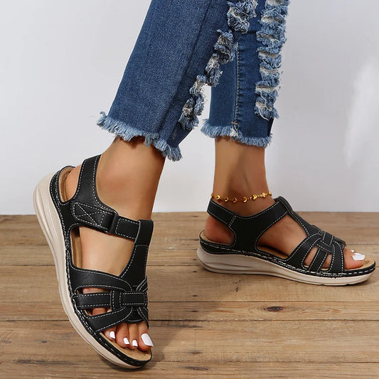 Orthopedic Leather Sandals Women