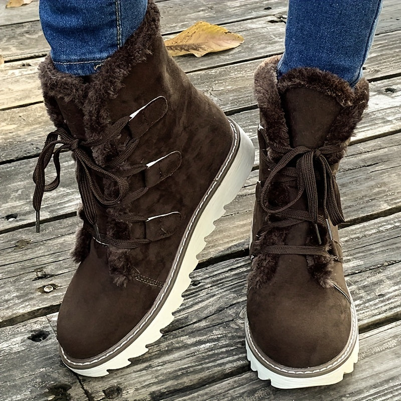 Lace-Up Snow Boots