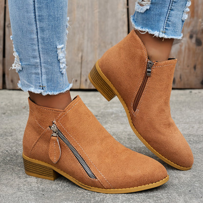 Low Heel Ankle Boots