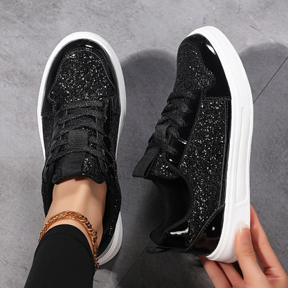 Black Glitter Sneakers